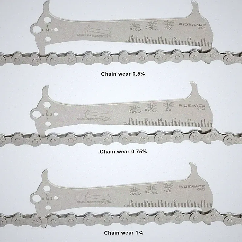 1pc Stainless Steel Bicycle Chain Wear Indicator Gauge Tool Checker - NEW