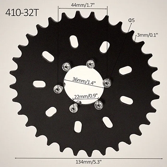 32T Bicycle Fixed Sprocket for #410 Bicycle Chain Fixed Gear Bike