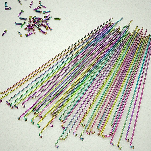 36pcs STAINLESS STEEL Bicycle Neon Spokes 14G BMX Cruiser MTB Road 76mm-290mm.