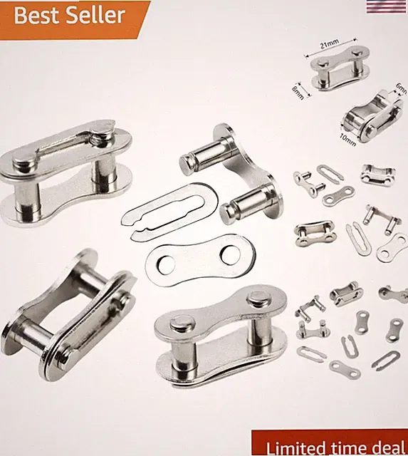 4 Pairs Bicycle Missing Link 1/6/7/8/9/10/11/12 Speed Chain Reusable Steel Bi...