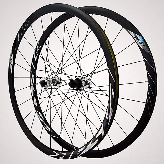 700C Gravel Road Bike Wheelset 24H Straight Rim 30mm Depth Disc Brake 6 Pawl Hub