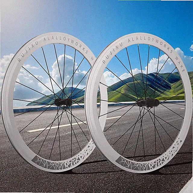 700C Road Bicycle Disc Brake Wheelset 6 Pawls 36T Ratchet Wheel Deep 35 50mm