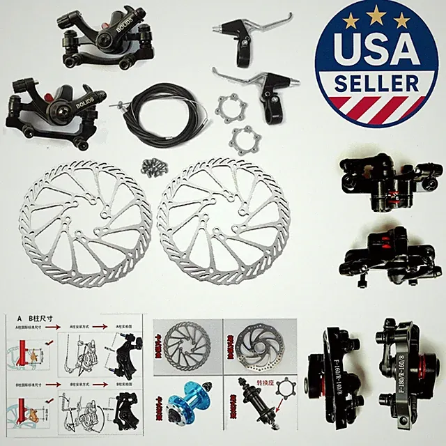 BB8 160mm Front & Rear Brake Kit for Mountain Bikes - Stainless Steel Excellence