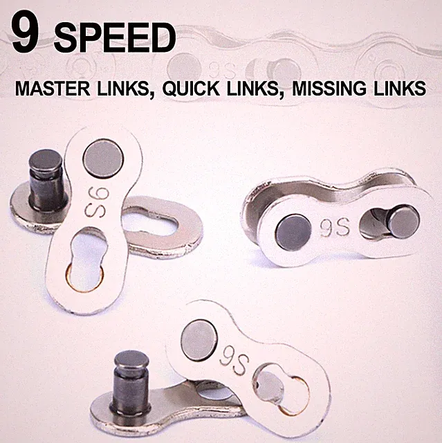 Bicycle Chain Master Links - for 9 Speed Chains - Quick Links, Missing Links