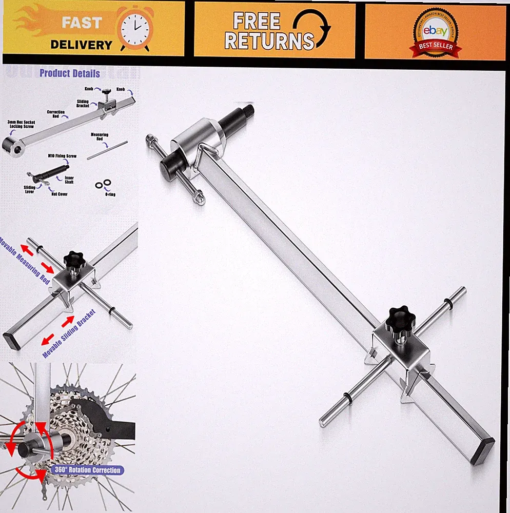 Bicycle Derailleur Hanger Alignment Tool - Stainless Steel Gauge for 20" to 29"