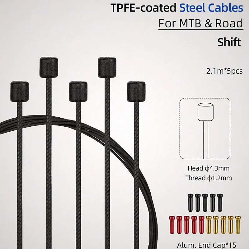 Bicycle PTFE Coated Stainless Steel Core Wire MTB Road Bicycle Zinc Coated Carbo