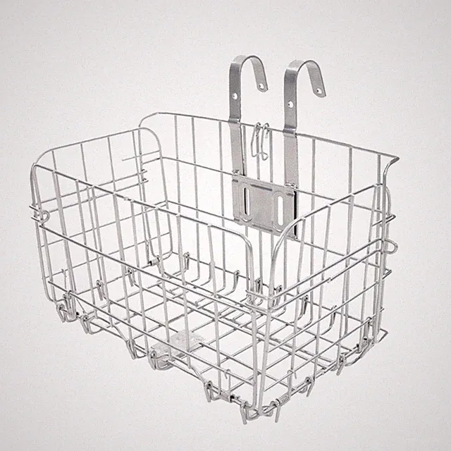 Bike Front Basket - Easy Install Wire Handlebar Basket for Bicycle Cargo