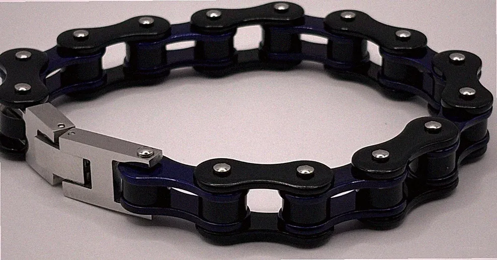 Bike Motorcycle Chain Bracelet Stainless Steel Motorcycle BMX MX Men's Jewelry
