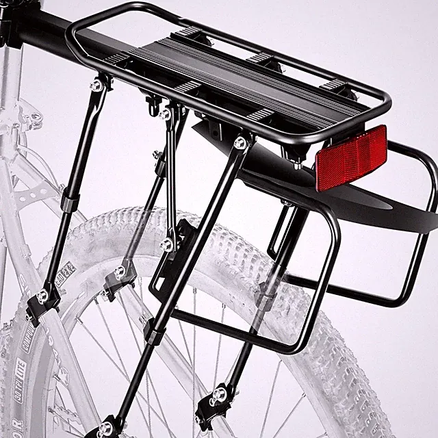 Bike Rear Rack 310LB Capacity Solid Bearings Cargo Luggage Carrier