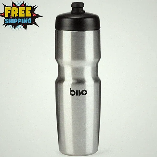 Bivo Trio Insulated Stainless Steel Bike Water Bottle 21 fl oz, BPA Free, Raw