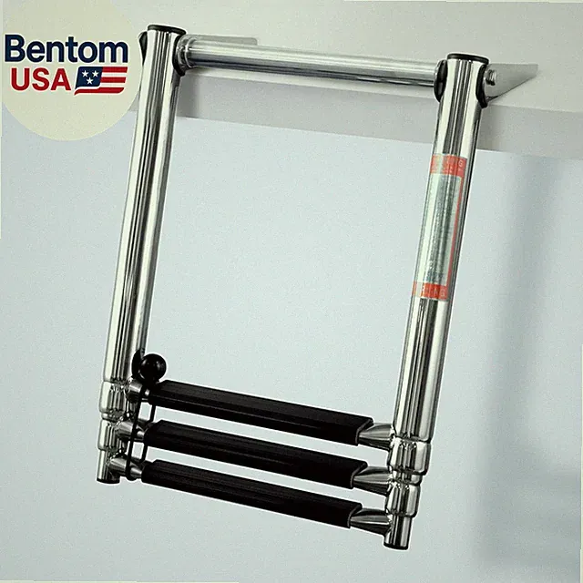 Boat Ladder,Stainless Steel Telescoping Folding Heavy Duty Pontoon Swim Boarding