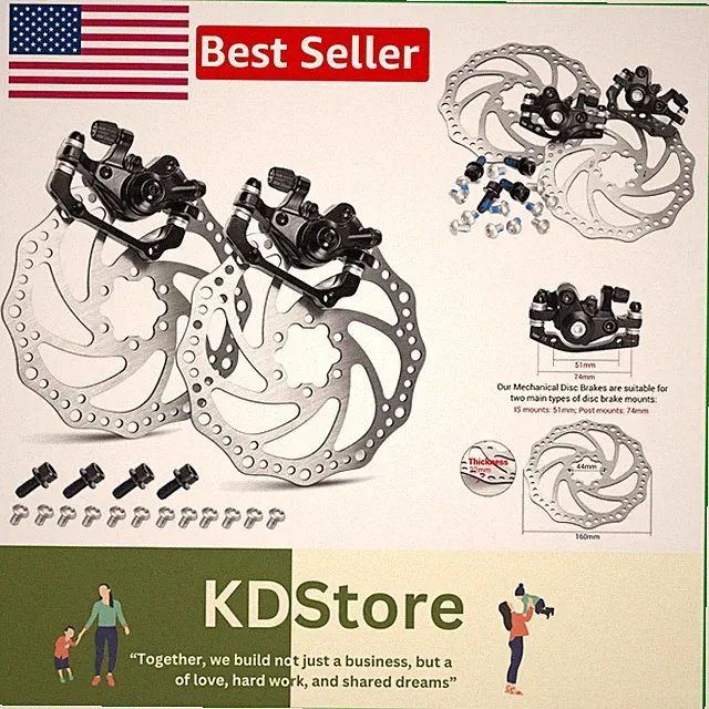 Complete MTB Mechanical Disc Brake Set with 160mm Rotors