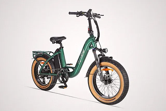 Cyrusher Electric Bike 48V 18AH Ebike 20" Fat Tire Step-Through City E-bike Luxe