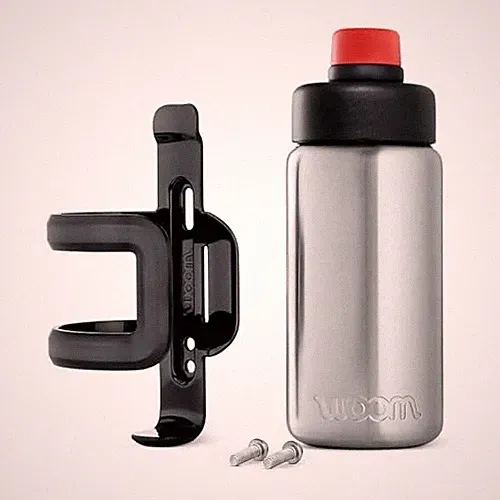 Glug Stainless Steel Bottle, Bicycle Compatible Water Bottle with Side-Load