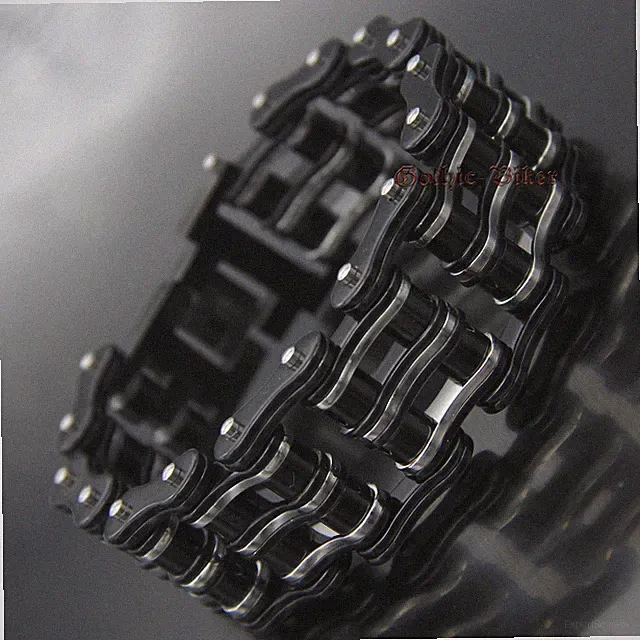 Heavy Black Motorcycle Bike Chain Men's Bracelet Stainless Steel Biker 27mm Wide