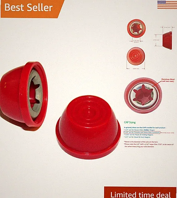Hub Caps for Bike/TRIKES/Scooter Compatible with Popular Red Wagon Brand - fi...