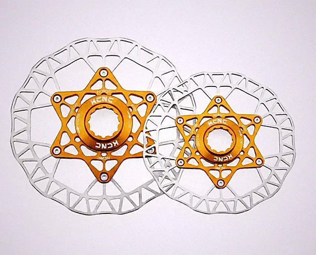 KCNC Nordit 140mm 160mm Centerlock Disc Rotor Set Gold Road Gravel MTB Cycle