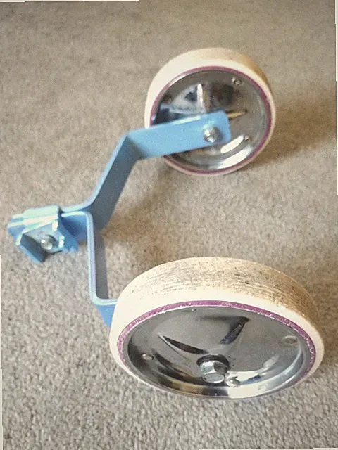 Kids Universal Bicycle Heavy Duty Steel Chrome Training Wheels Vintage Pre-owned