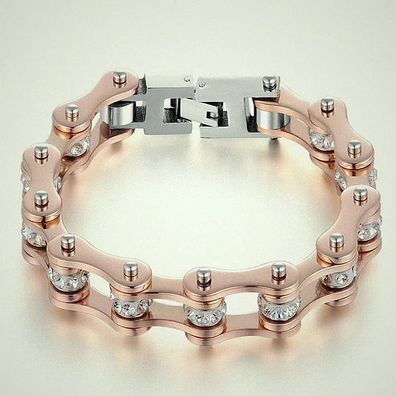 Ladies Bracelet,Bicycle Motorcycle Chain Bracelets For Men/Women-Stainless Steel