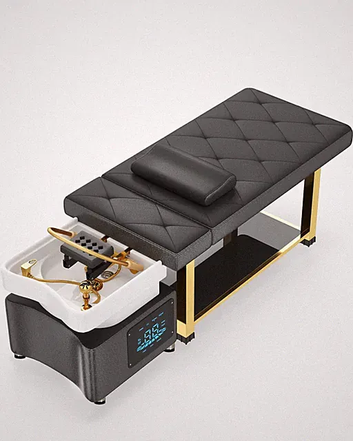 Massage Bed with Shampoo Bowl,Head Spa,LED Light Therapy,Water Cycle BeautySalon