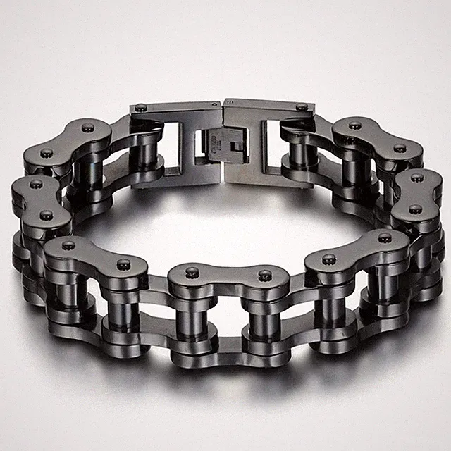 Men Heavy Sturdy Stainless Steel Motorcycle Bike Chain Bracelet Biker Wristband