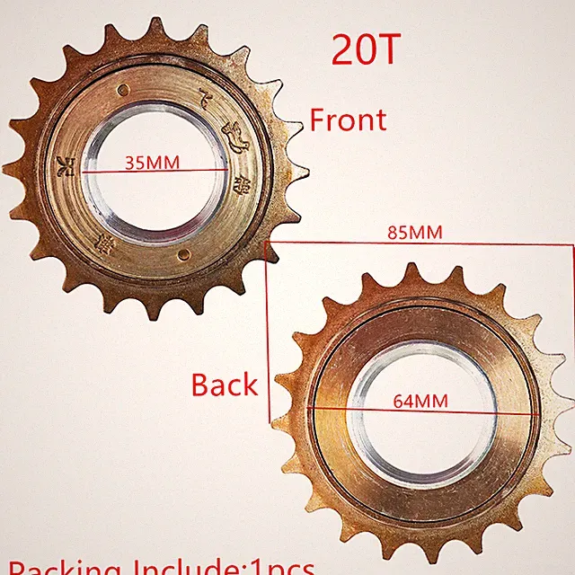 Motorcycle Chain Freewheels Bicycle Single Speed 20T Flywheel Gear Sprocket Cog