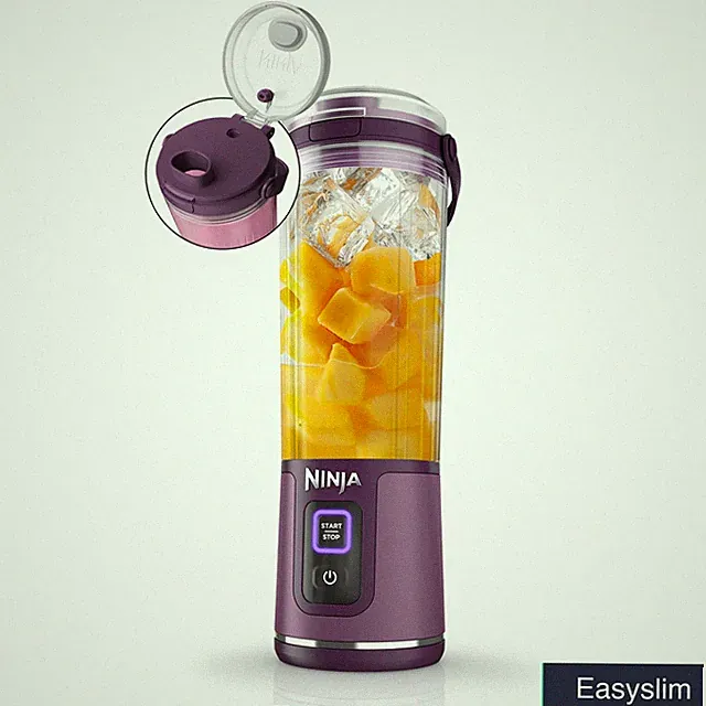 Ninja BC151PR Blast Portable Blender, 18 oz, USB-C, Passion Fruit