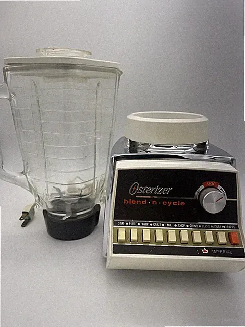 Osterizer “blend-n-cycle” Imperial VTG Ten Solid State Glass & Stainless Steel