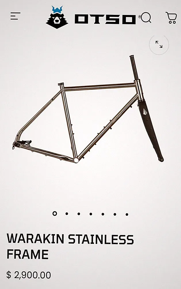 Otso Warakin Stainless Steel Gravel frameset