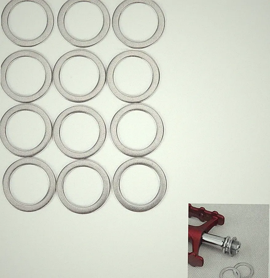 Pedal Washers Spacers for 9/16” MTB Road Bike BMX Bicycle Pedal, Stainless Steel