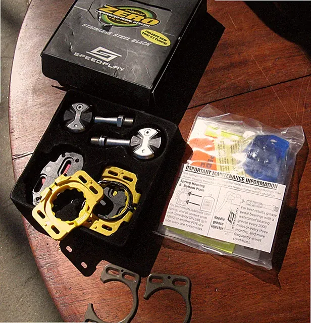 Speedplay Zero Stainless Steel Bicycle Pedals With Cleats Spring Missing