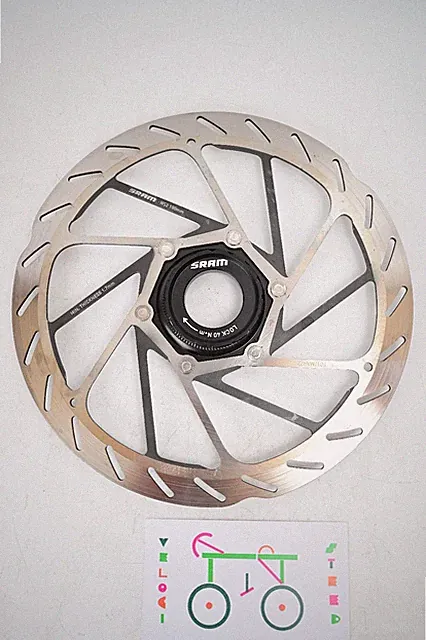 SRAM Stainless Disc Brake Rotor 180mm HS2 Centerlock MTB Gravel Bike w/ Lockring