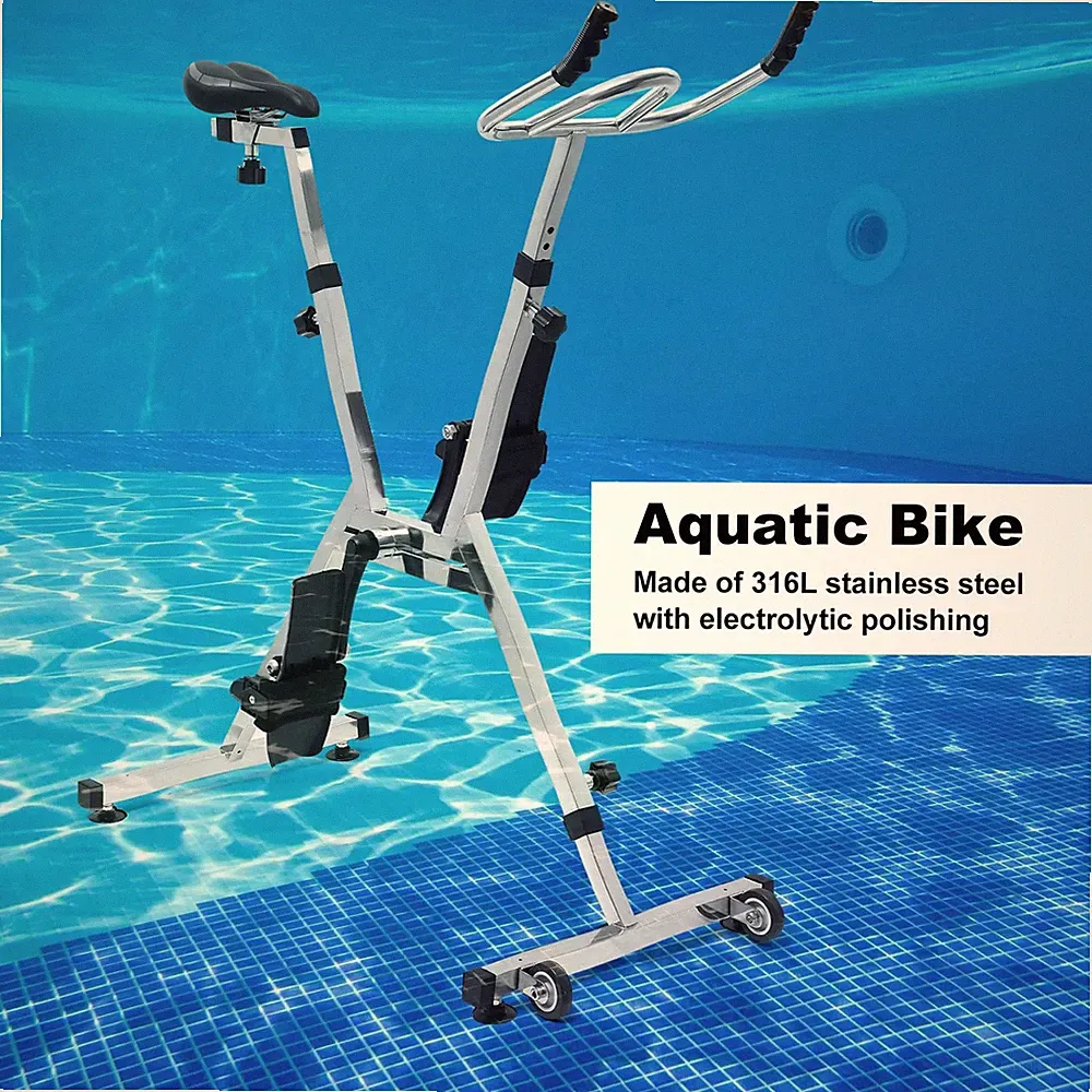 Stainless Steel Aquatic Bike Underwater Exercise Fitness Bicycle Pool Equipment