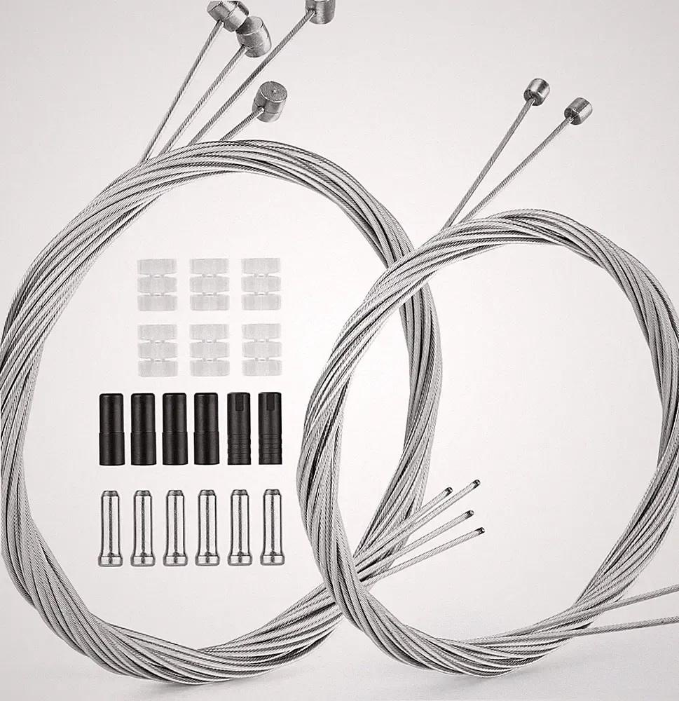 Stainless Steel Bicycle Brake Cable Kit - 4 Brake & 2 Shift Cables Included