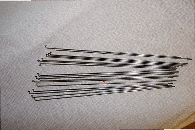 Stainless Steel Bicycle Spokes & Alloy Nipples 296mm x 15ga/1.8mm Qty 18 s36