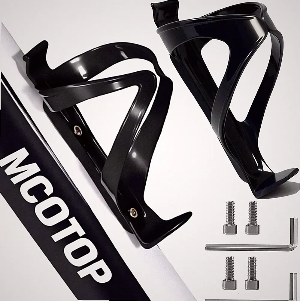 Ultra-Light Bike Water Bottle Holder with Stainless Steel Screws - Black (2)