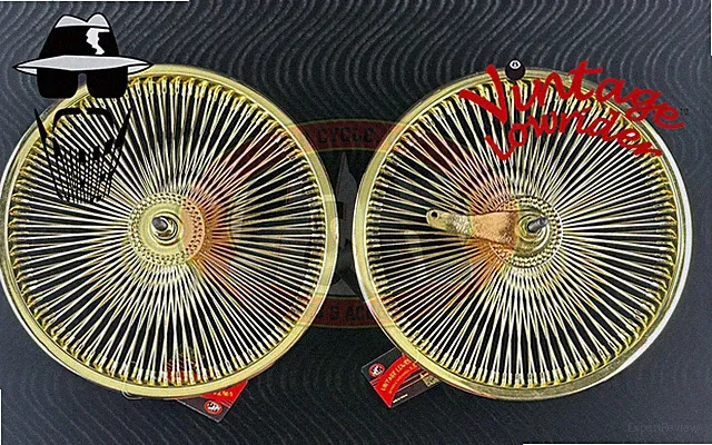 VINTAGE LOWRIDER 16" Bicycle DAYTON Wheels 144 Spoke GOLD Front OR Coaster.