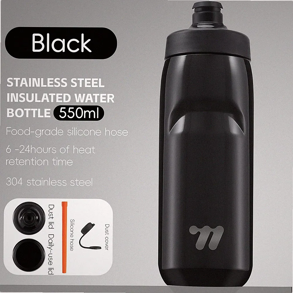 WEST BIKING Bicycle Stainless Steel Insulated Water Bottle Cup Kettle 550ML