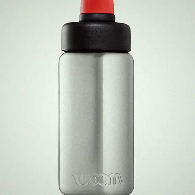 Woom GLUG Stainless Steel Bike Bottle - Kids' Stainless, 17oz